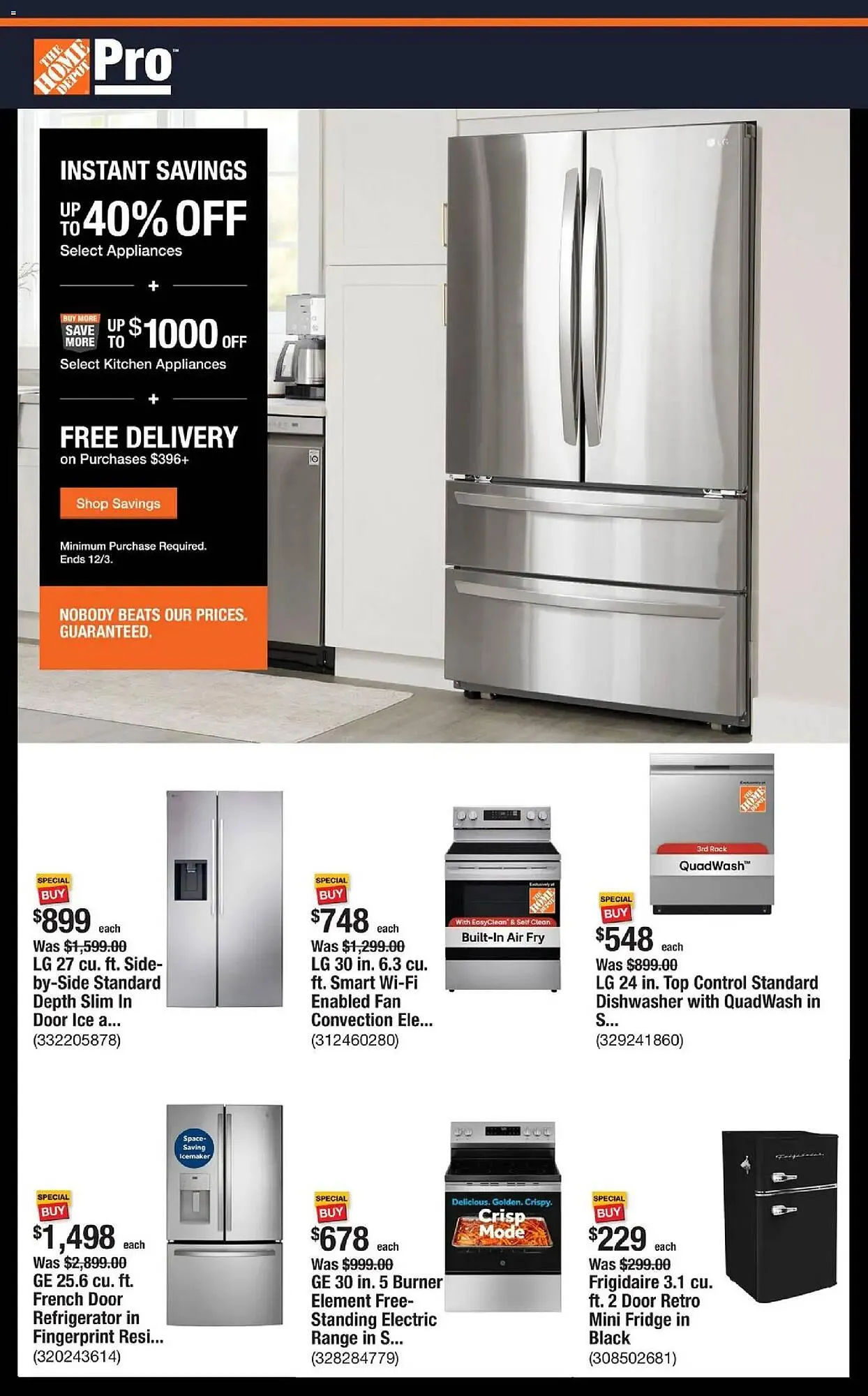 Weekly ad The Home Depot flyer from November 17 to November 25 2025 - Page 1