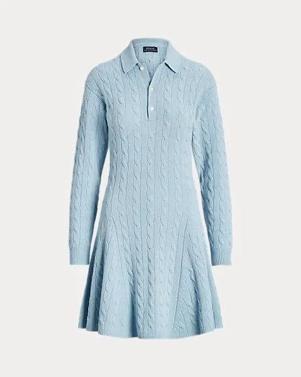 Cable-Knit Wool-Cashmere Sweater Dress