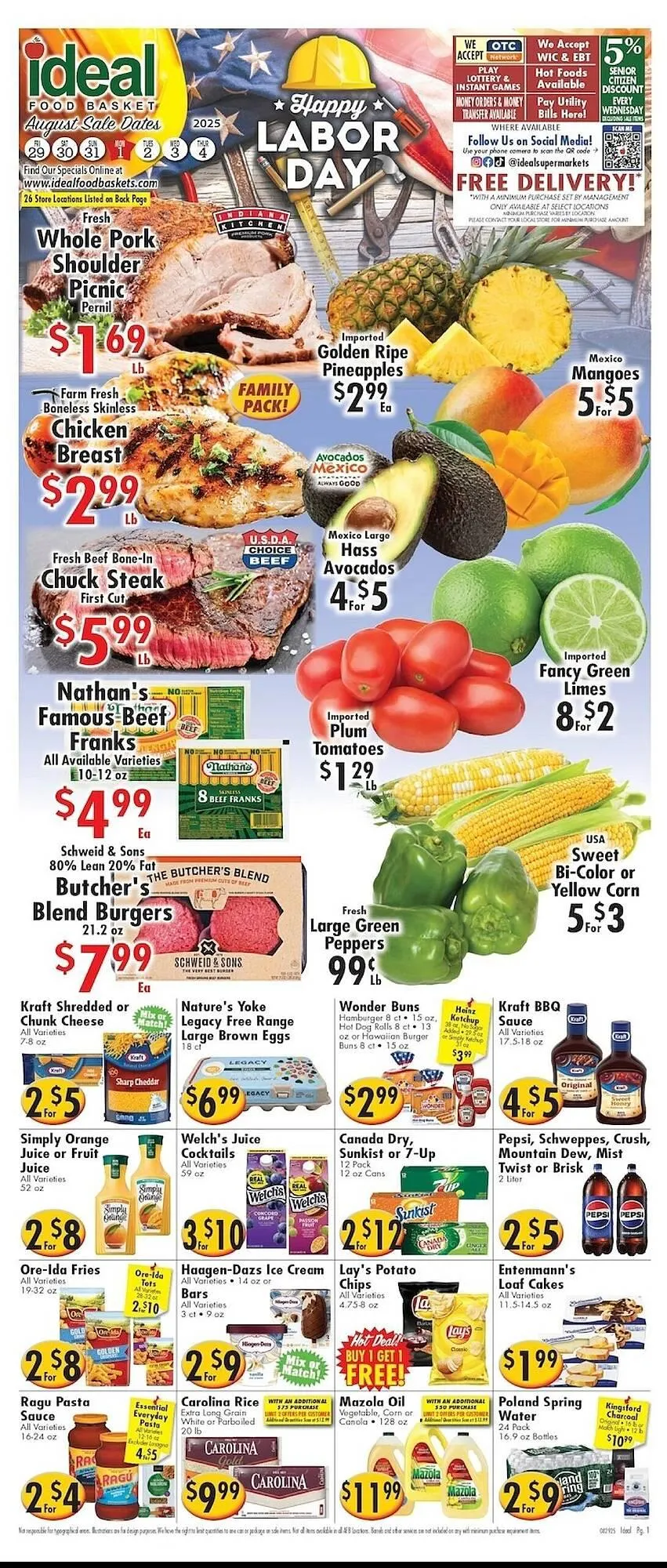 Weekly ad Ideal Food Basket circular from August 29 to September 4 2025 - Page 1