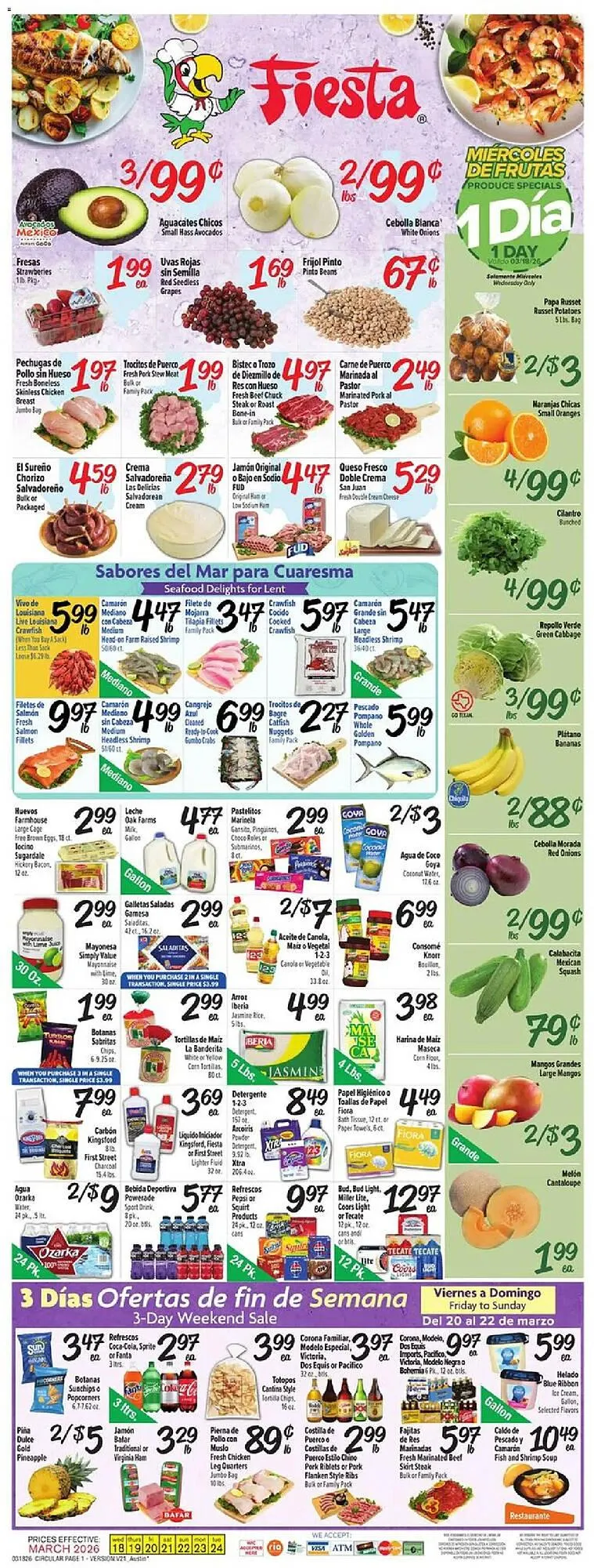 Weekly ad Fiesta Mart weekly ad from March 18 to March 24 2026 - Page 1