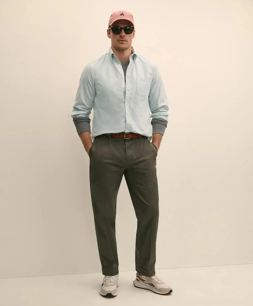Pleated Traditional Fit Stretch Cotton Advantage Chino