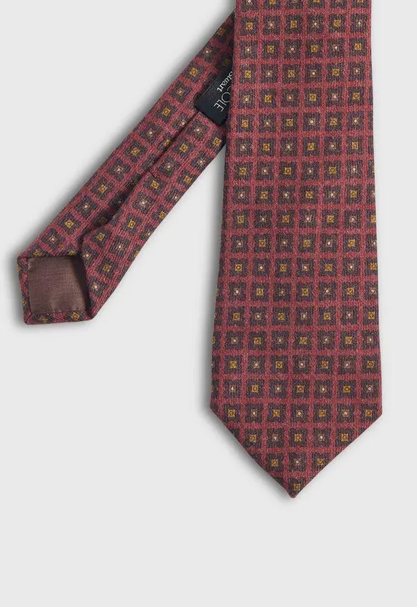 Foulard Printed Wool Tie