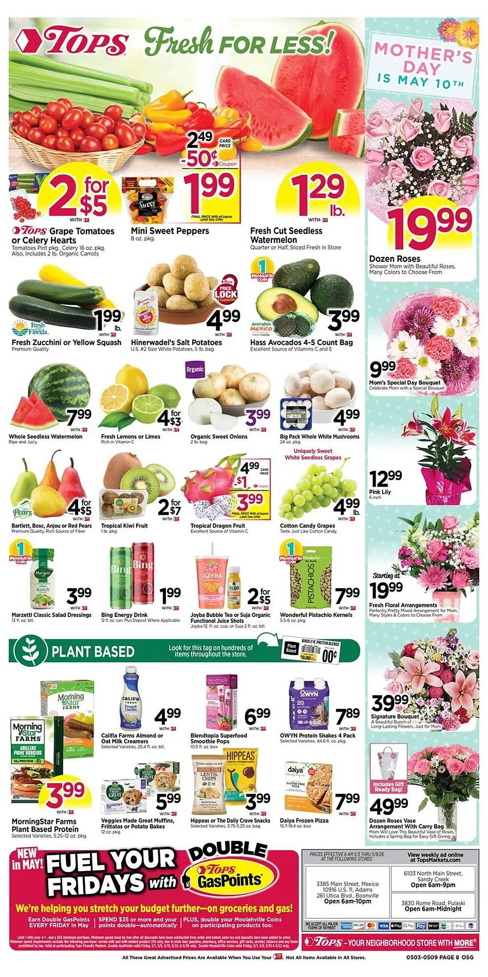 Weekly promotion Tops weekly ad spanning from May 3 to May 9 2026 - Page 8 for Catalogue 365