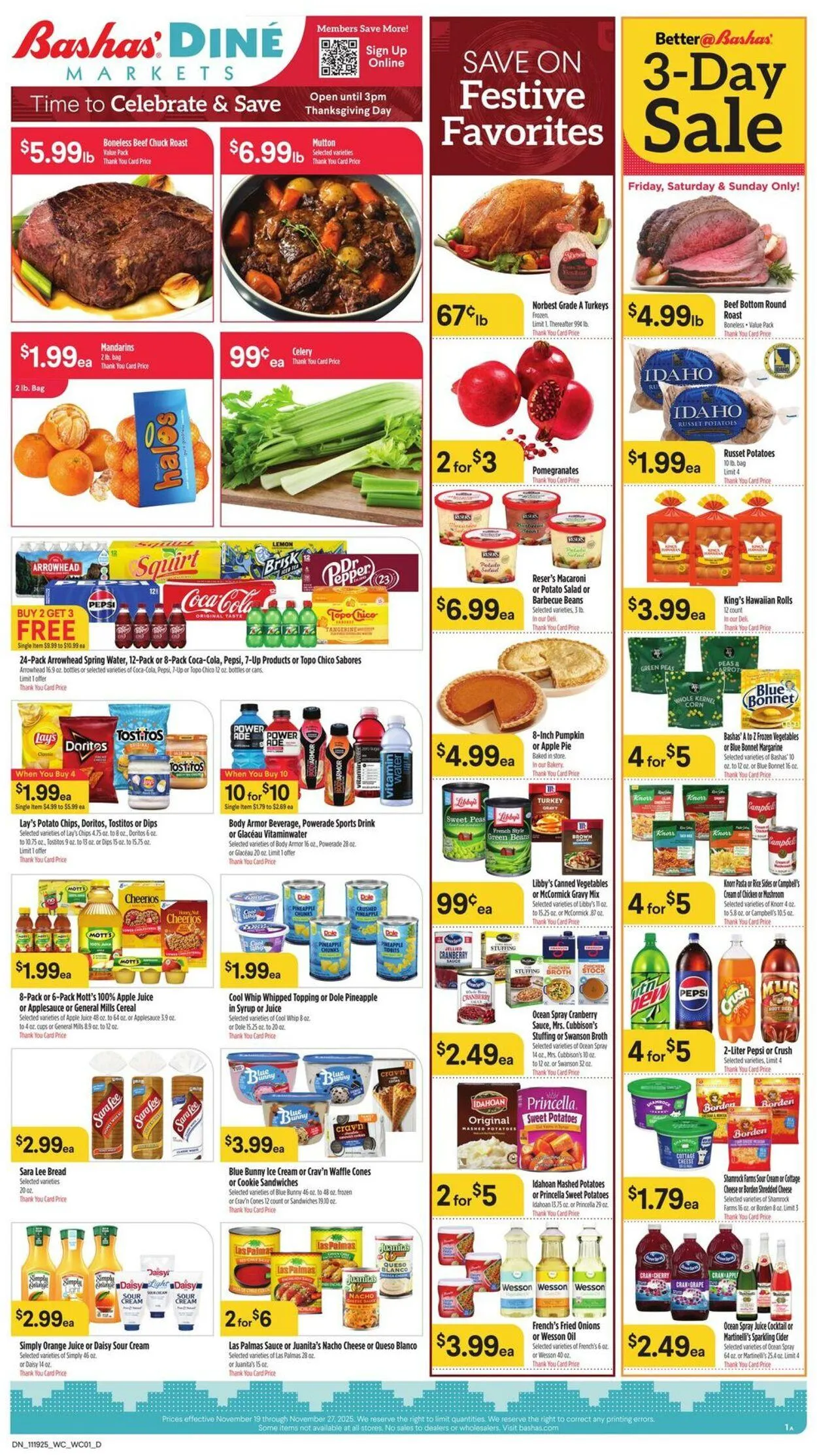 Weekly ad Bashas Current weekly ad from November 19 to November 27 2025 - Page 1
