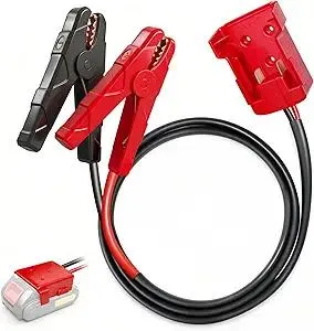 Battery Jump Starter Jumper Cable Clamps for Milwaukee M18 18V, 8AWG 6.3FT Auto Booster Cable for Jump Starting Car Cable Power Tool Line(Battery not Included)