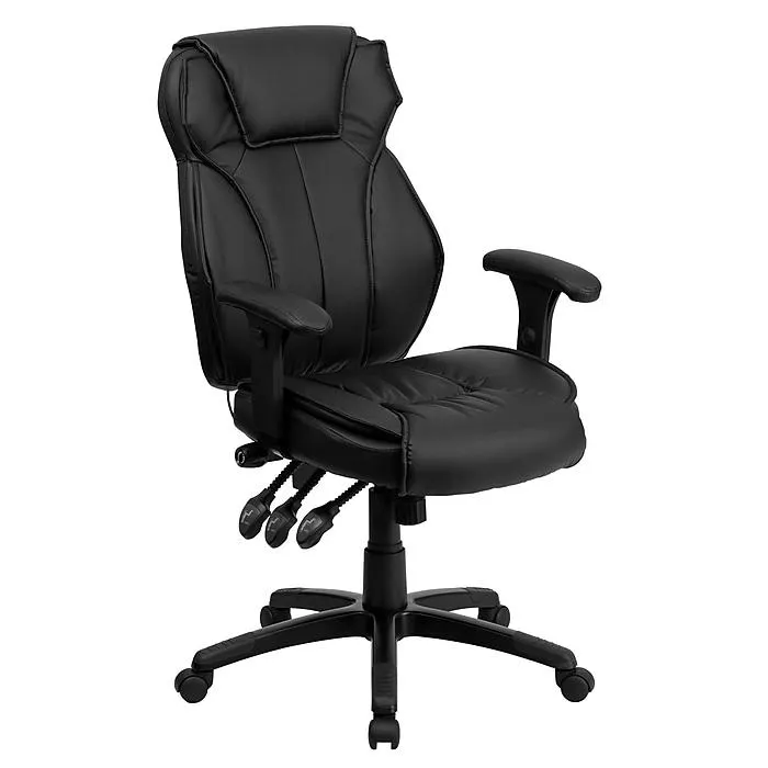 Flash Furniture Hansel Ergonomic LeatherSoft Swivel High Back Executive Office Chair,