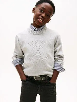 Kids' Embossed Logo Sweater