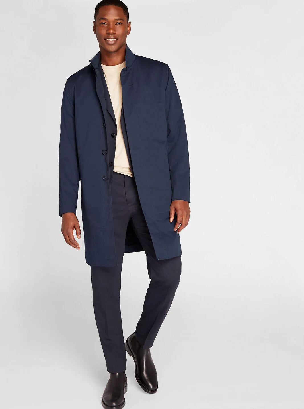 Funnel Neck Mac Coat