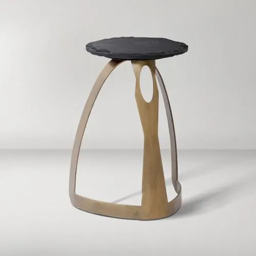 Vaughan Accent Table - Brass