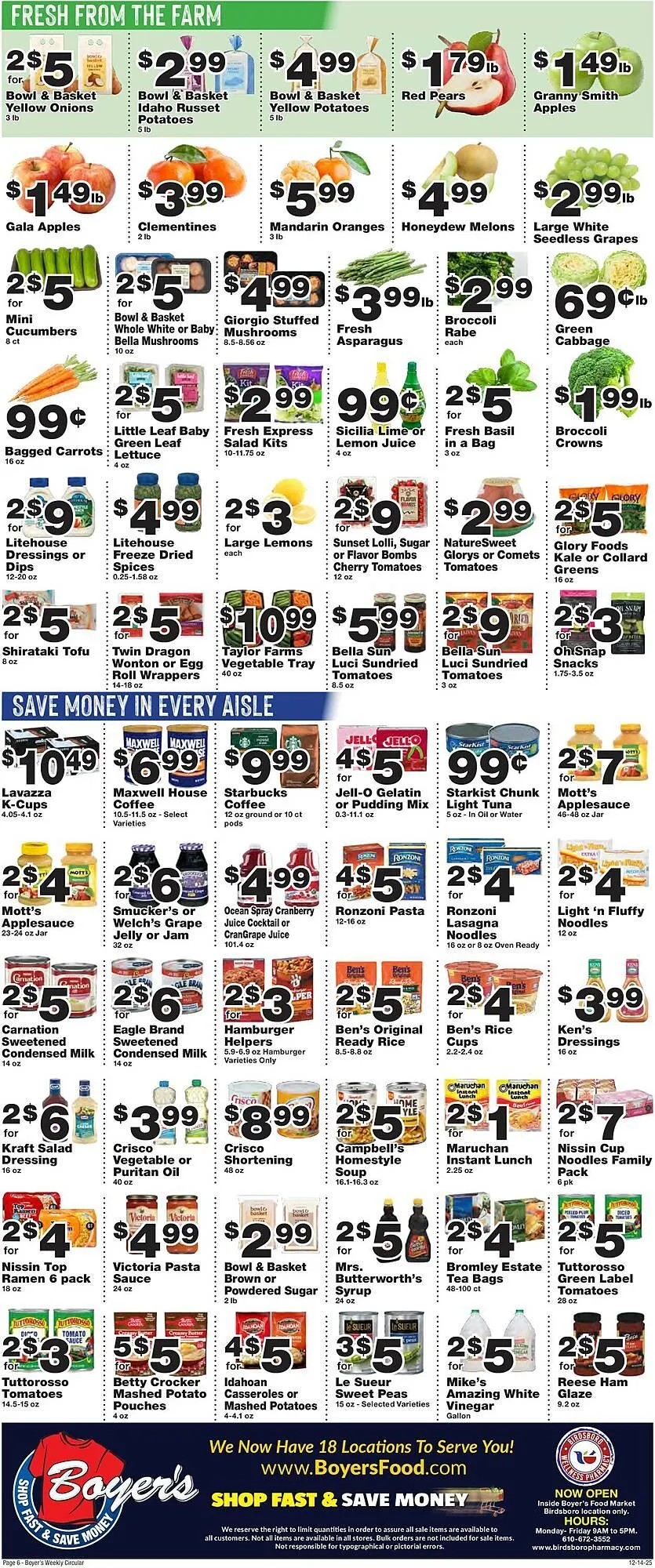 Weekly ad Boyer's Food Markets weekly ad from December 14 to December 20 2025 - Page 6