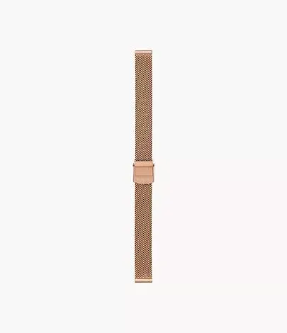 12mm Rose Gold-Tone Stainless Steel Mesh Bracelet