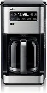 Braun PureFlavor 14‑Cup Programmable Coffee Maker – Fast Brew Speed, Touch Display, Bold & Brew‑Over‑Ice Modes, FlavorCarafe & Adjustable Warm Plate