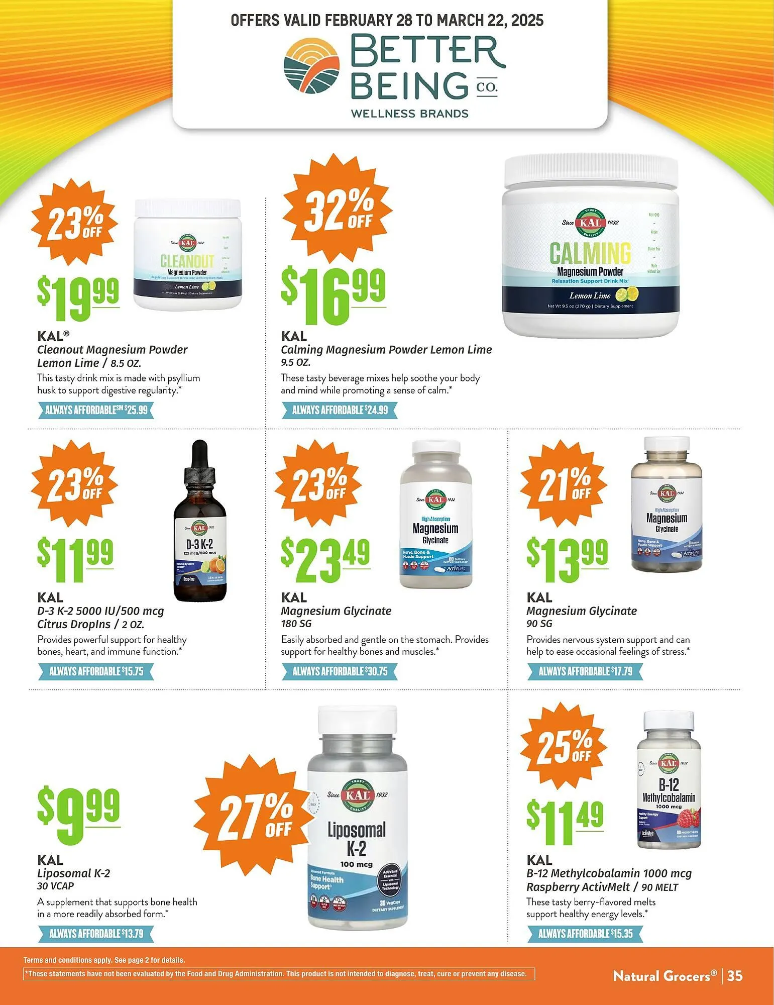 Weekly ad Natural Grocers ad from February 28 to March 22 2025 - Page 35