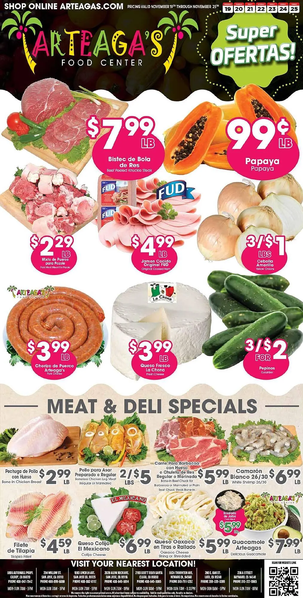 Weekly ad Arteagas Food Center weekly ad from November 19 to November 25 2025 - Page 1