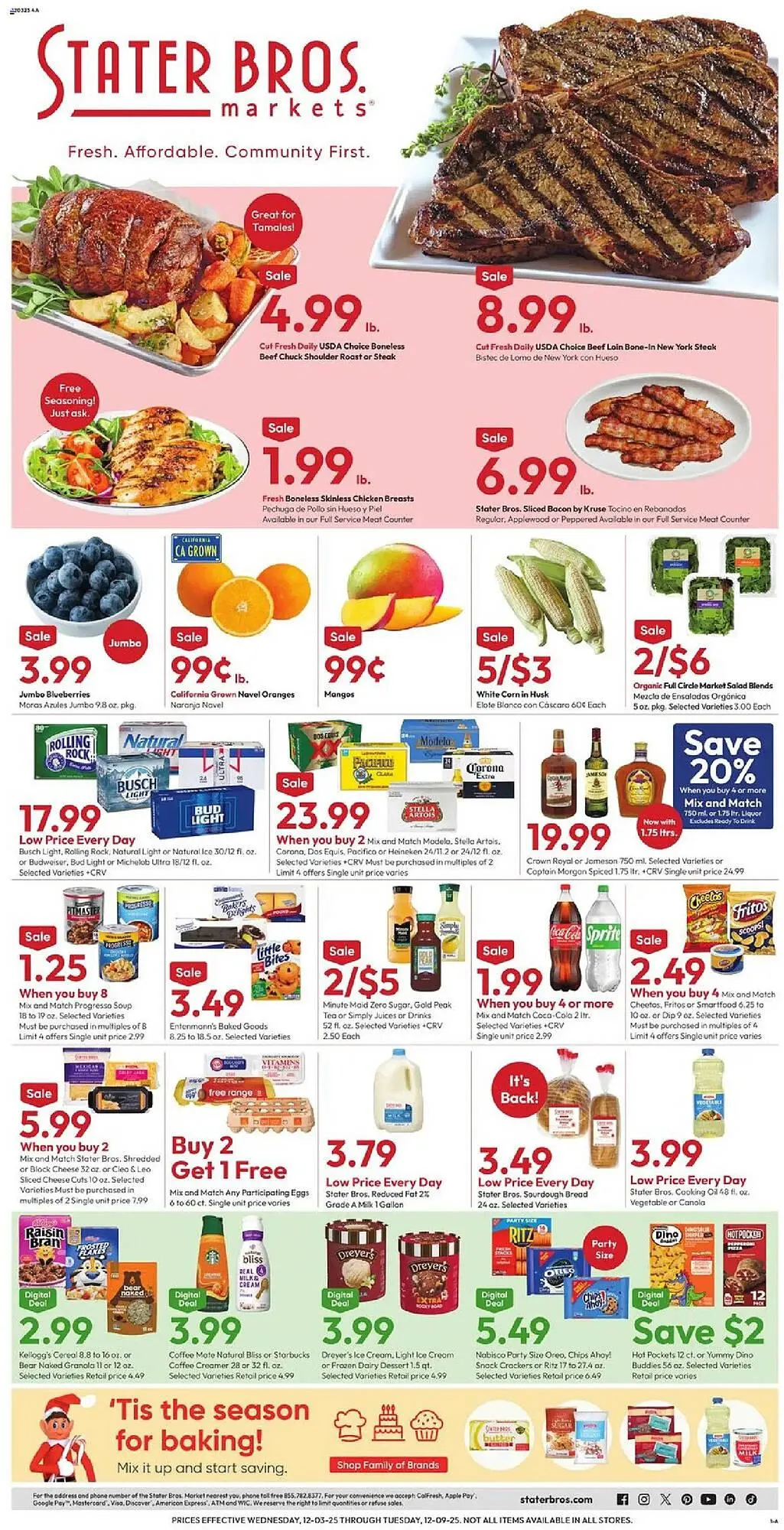 Weekly ad Stater Bros weekly ad from December 3 to December 9 2025 - Page 1