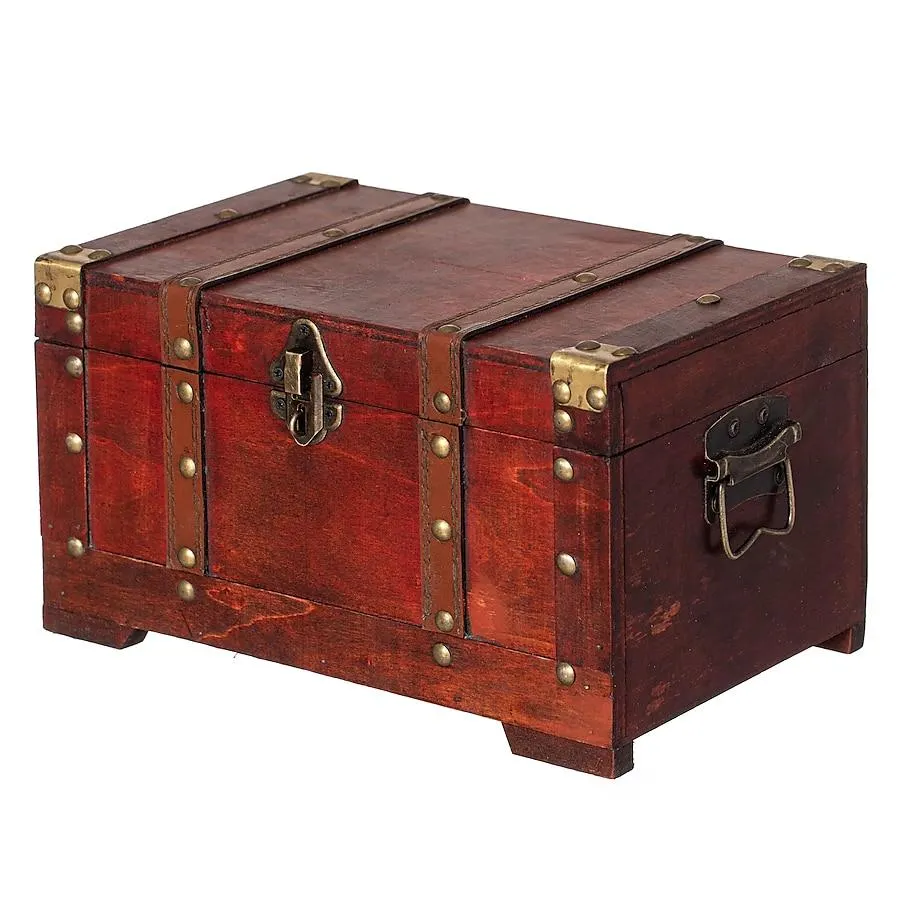 Vintiquewise Brown Wood Rustic Decorative box