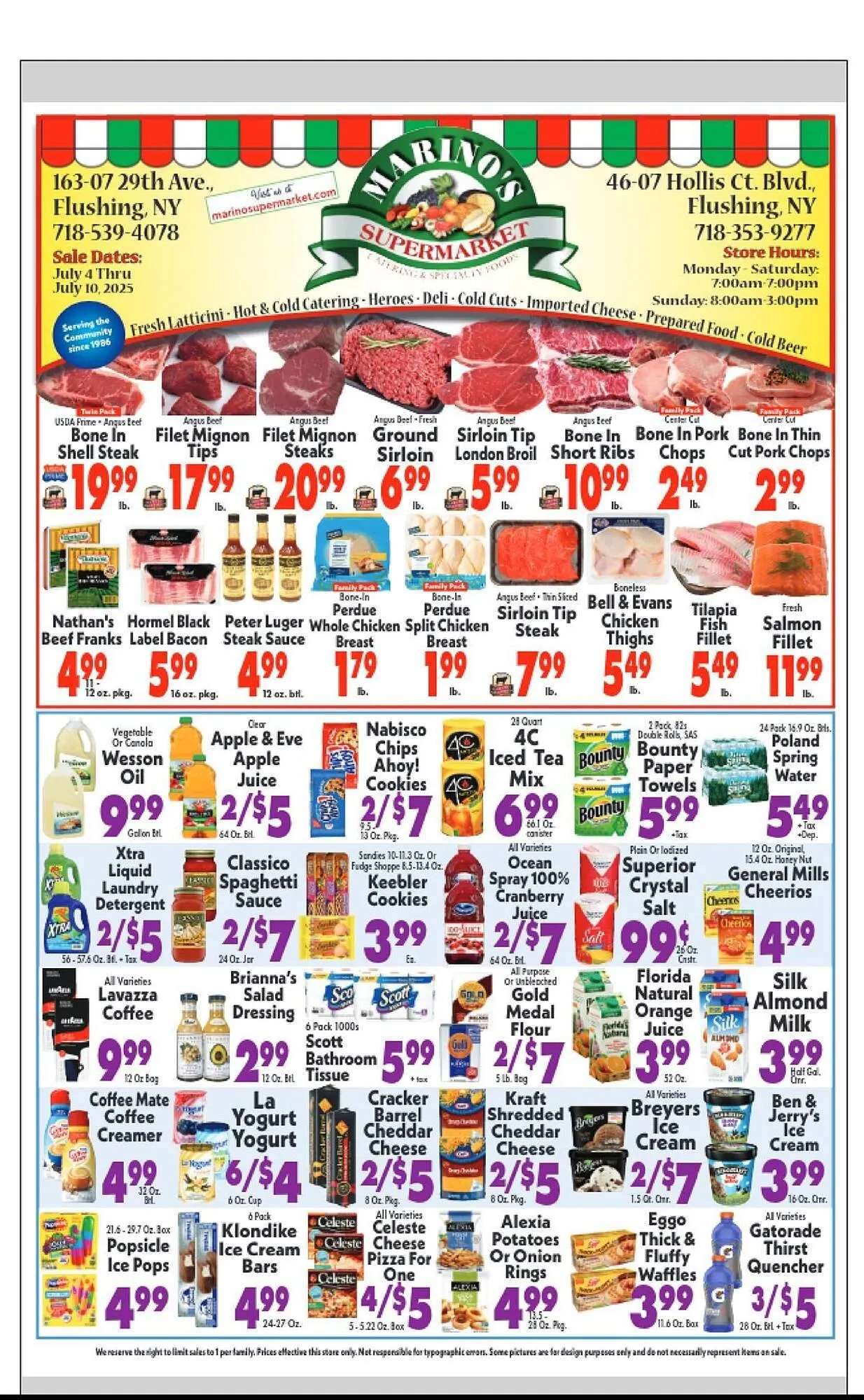 Marinos Supermarket Weekly Ad - 1