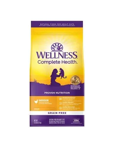 Wellness Complete Health Grain-Free Indoor Deboned Chicken Recipe Dry Cat Food, 5.5 Pound Bag