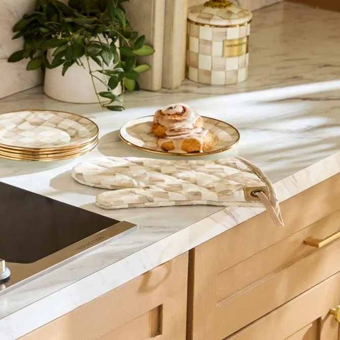 Mocha Check Oven Mitt