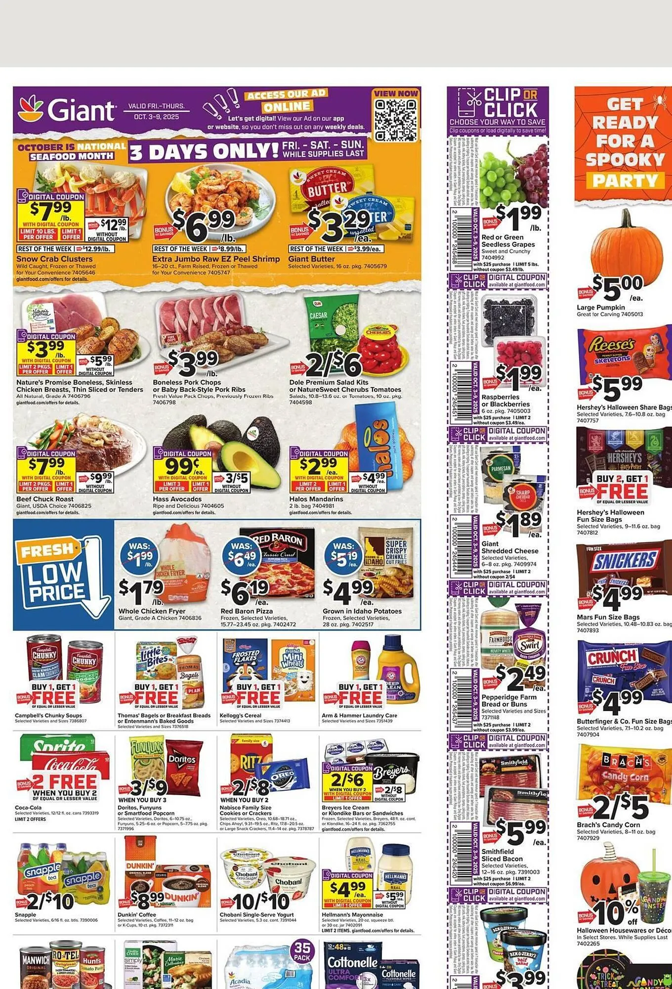 Weekly ad Giant Food weekly ad from October 3 to October 9 2025 - Page 1