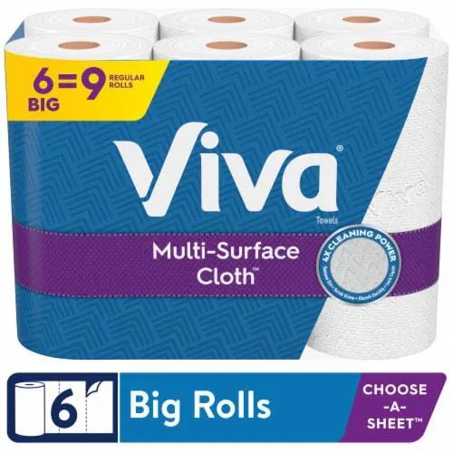 Viva Multi-Surface Cloth Choose-A-Sheet Paper Towels Big Rolls