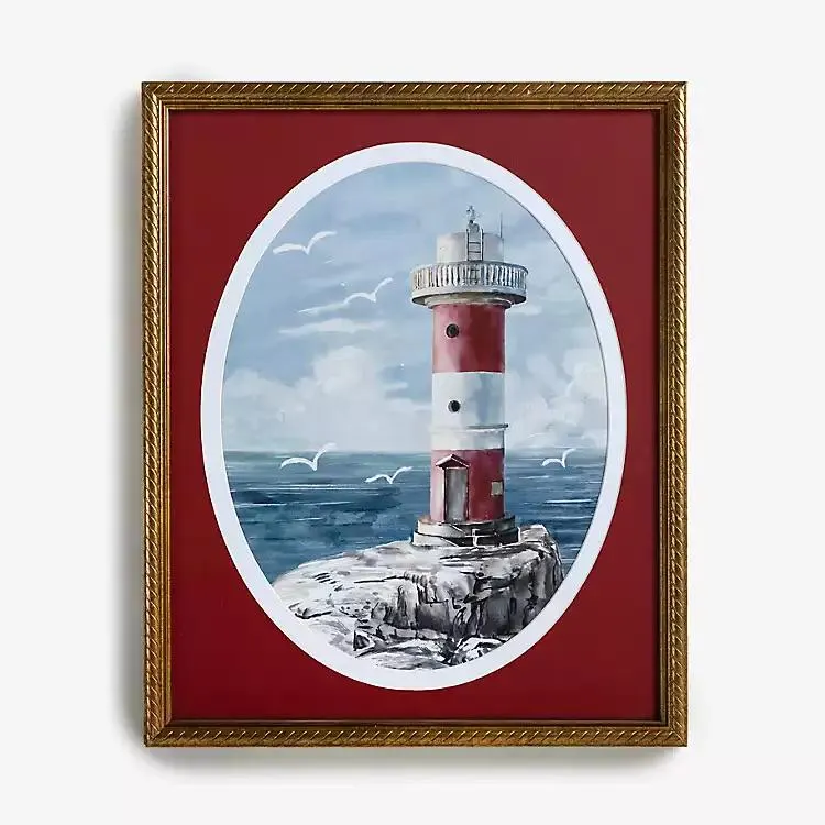 Rocky Lighthouse Framed Art Print