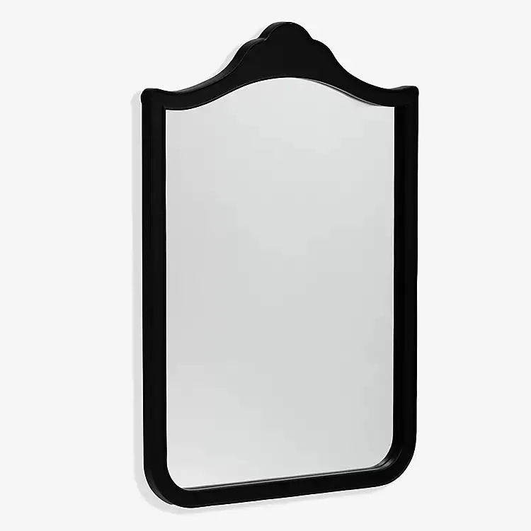Black Wood Lucy Arched Wall Mirror