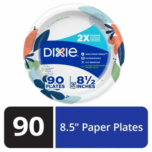 Dixie® 8.5 Inch Disposable Paper Plates