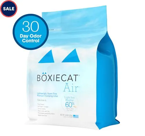 Boxiecat Air Unscented Lightweight Clumping Cat Litter, 11.5 lbs.