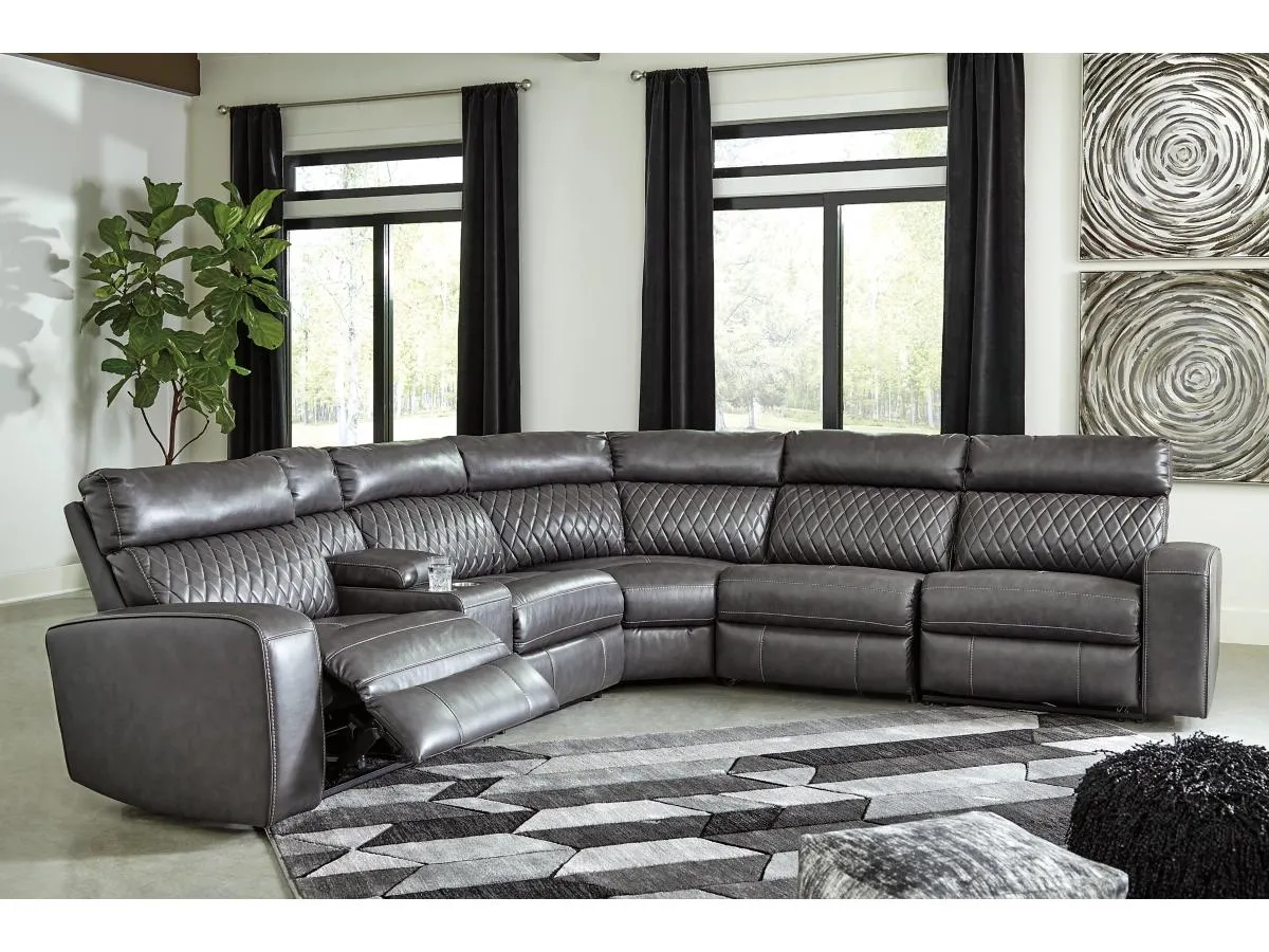 Samperstone 6-Piece Power Reclining Modular Sectional