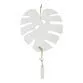 Ivory Ceramic Monstera Leaf Wall Hanging