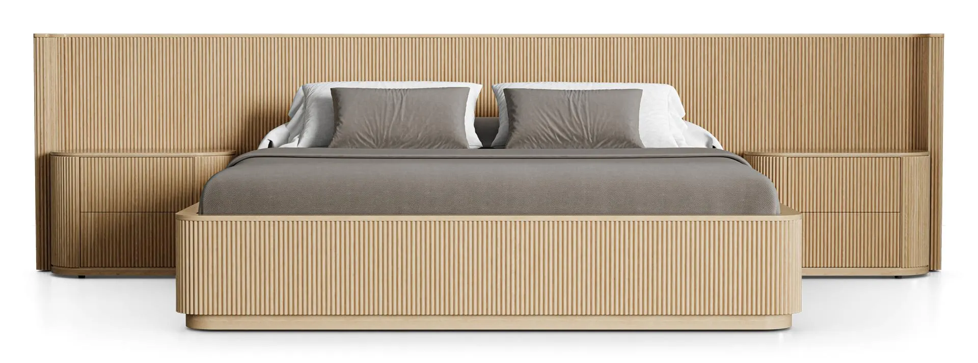 Surabaya Extended Bed with Nightstands