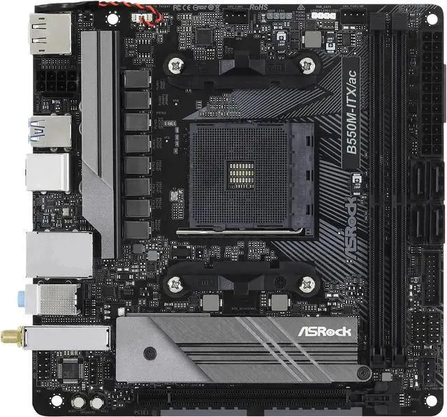 ASRock B550M-ITX/AC AM4 AMD B550 Mini ITX AMD Motherboard