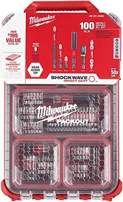 Milwaukee Shockwave 100pcs Impact Driver Bit Set Packout