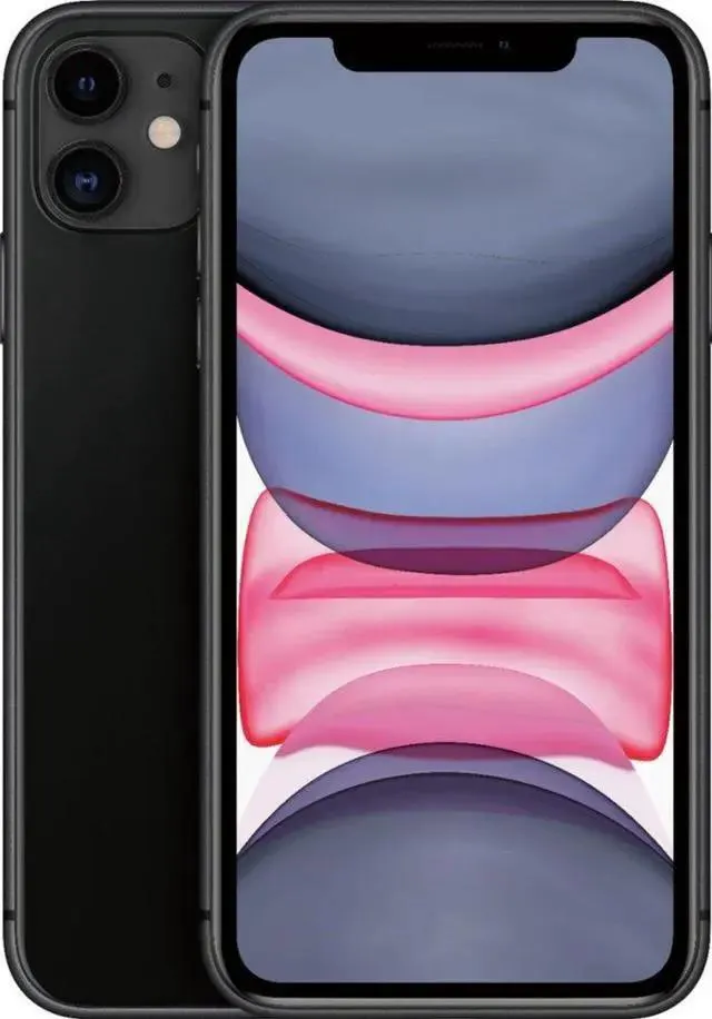 Apple iPhone 11 64GB, Refurbished Unlocked Cell Phone, Black - Good Condition (Grade C)