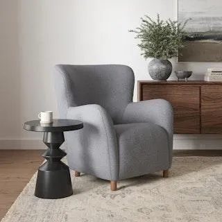 Archie 31.5" Lounge Chair - Bijou Gray Bouclé