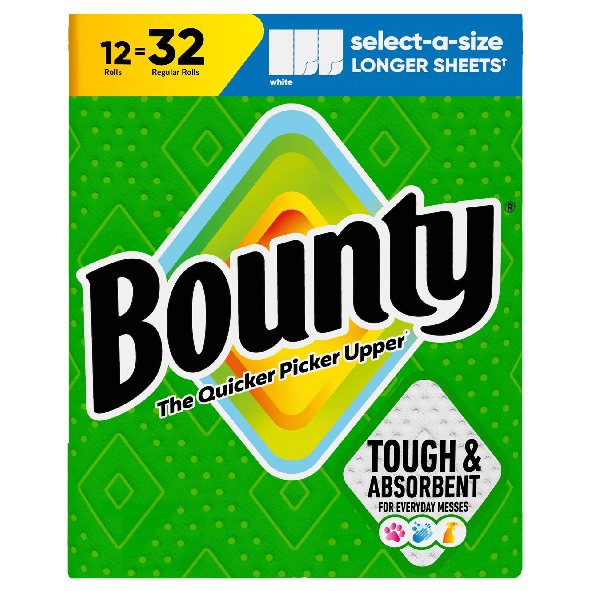 Bounty Select-A-Size 2-Ply Paper Towels, 12 Rolls, 110 sheets/roll