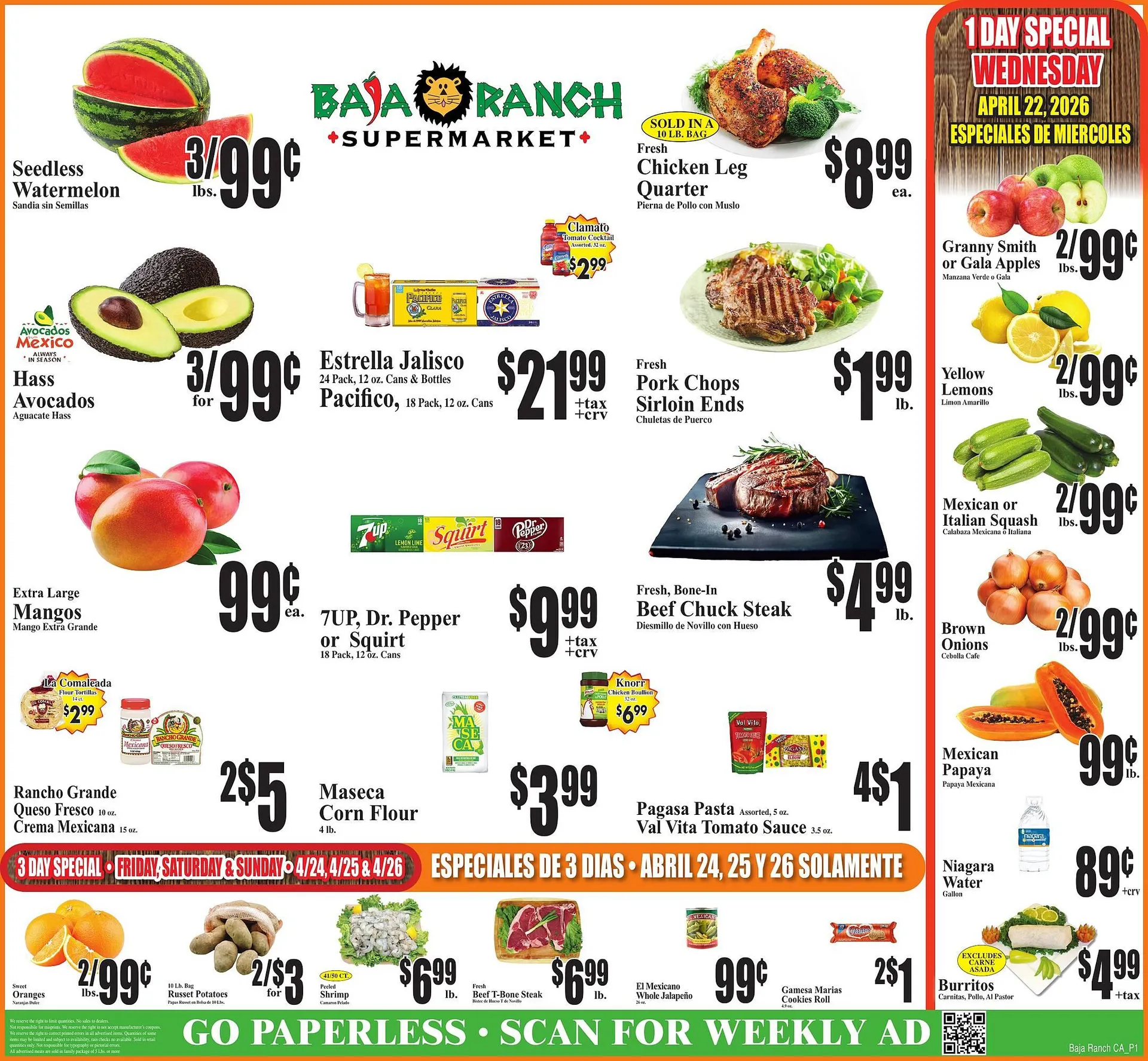 Weekly ad Baja Ranch weekly ad from April 22 to April 28 2026 - Page 1