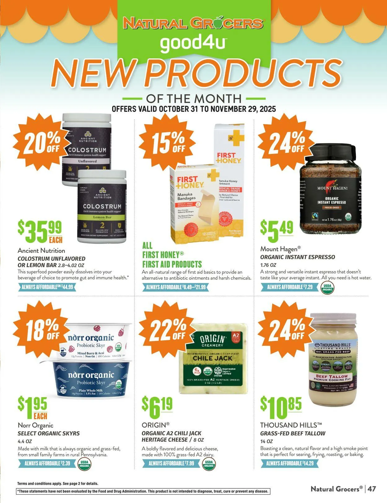 Weekly ad Natural Grocers from October 23 to November 7 2025 - Page 47