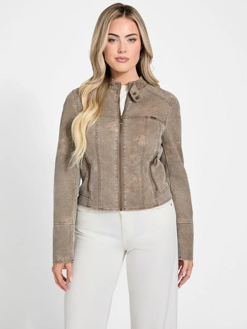 Estell Faux-Suede Moto Jacket