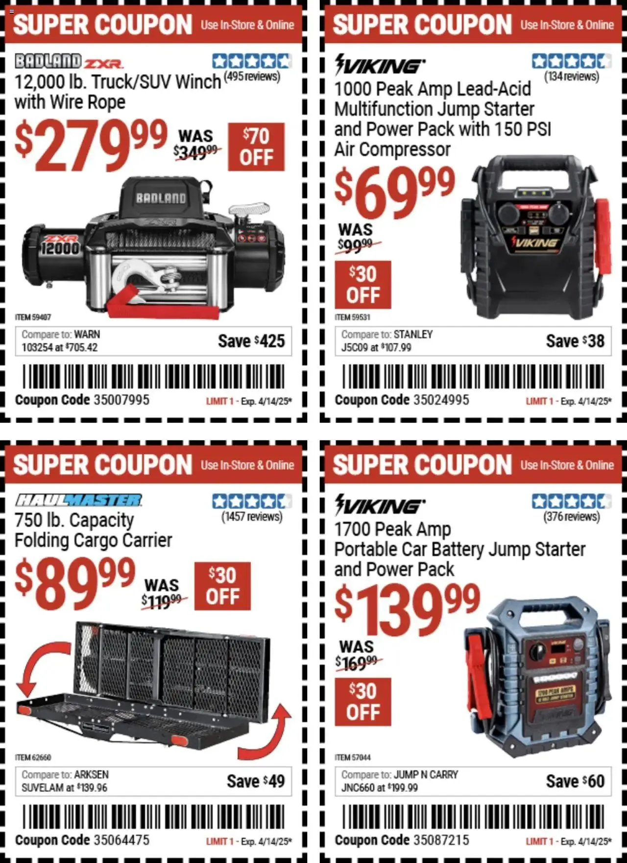Weekly ad Harbor Freight Spring Coupons from March 24 to April 14 2025 - Page 2