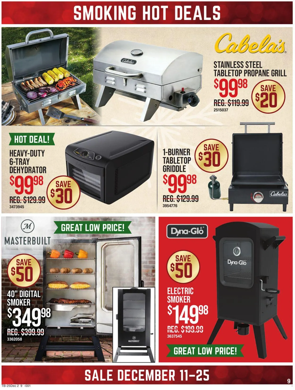 Weekly promotion Cabela's Current weekly ad spanning from December 11 to December 25 2025 - Page 9 for Catalogue 365