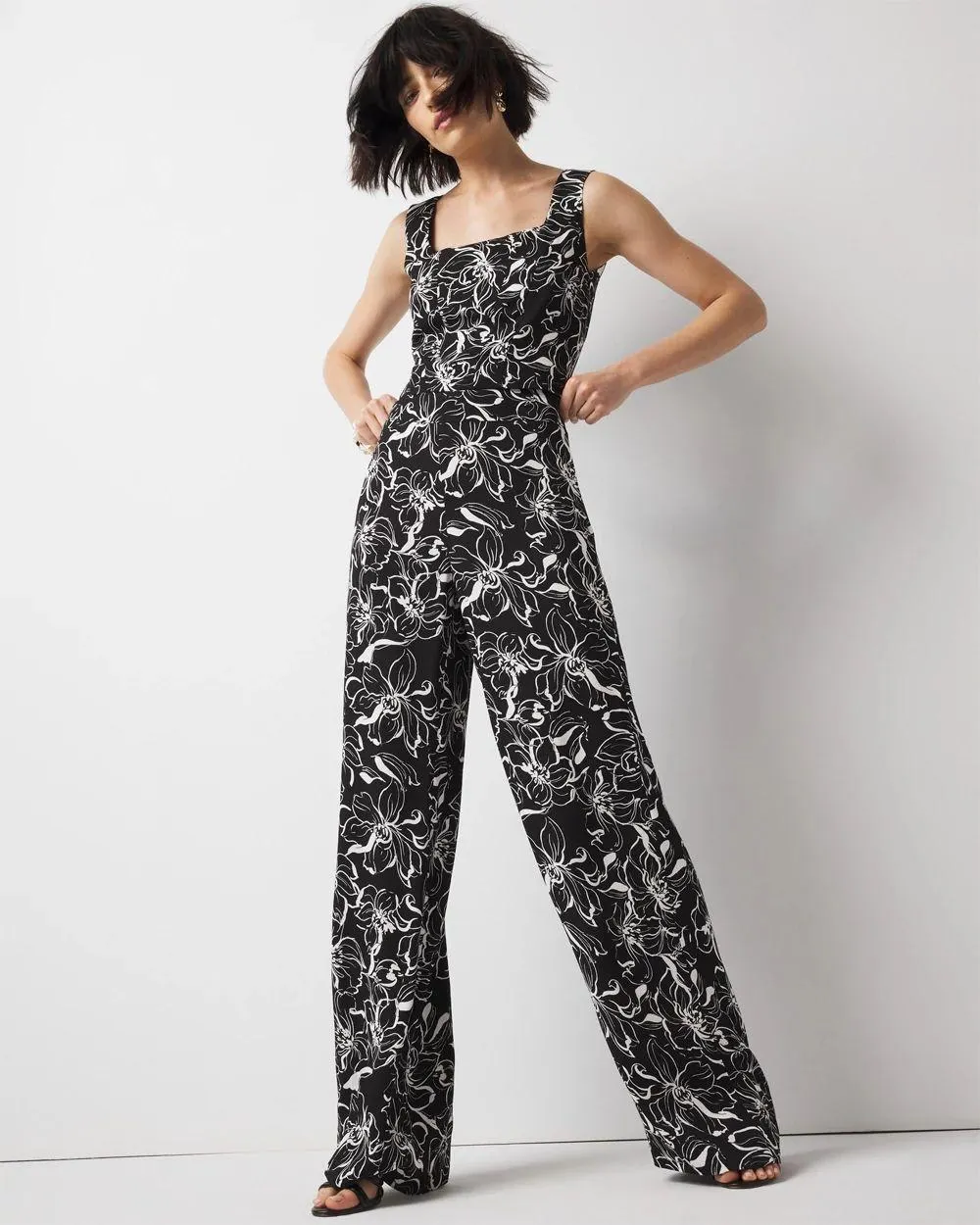 High-Rise Wide Leg Floral Pant