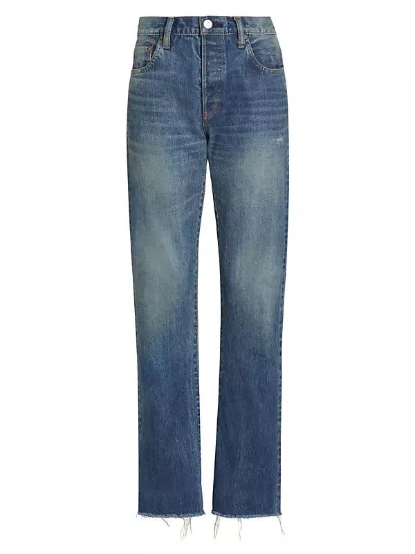 Hopewell Denim High-Rise Straight-Leg Jeans