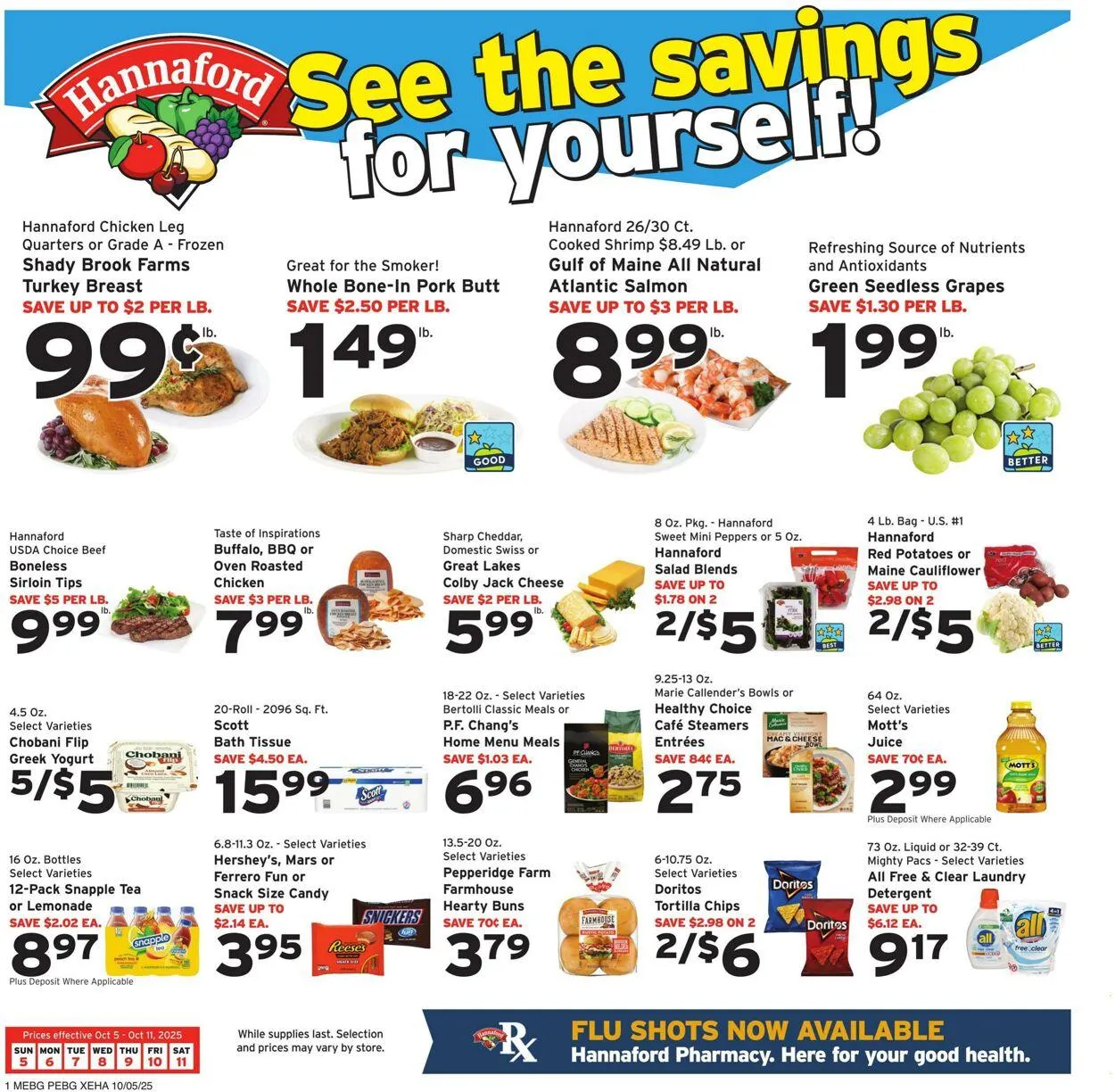 Weekly ad Hannaford Current weekly ad from October 5 to October 11 2025 - Page 1