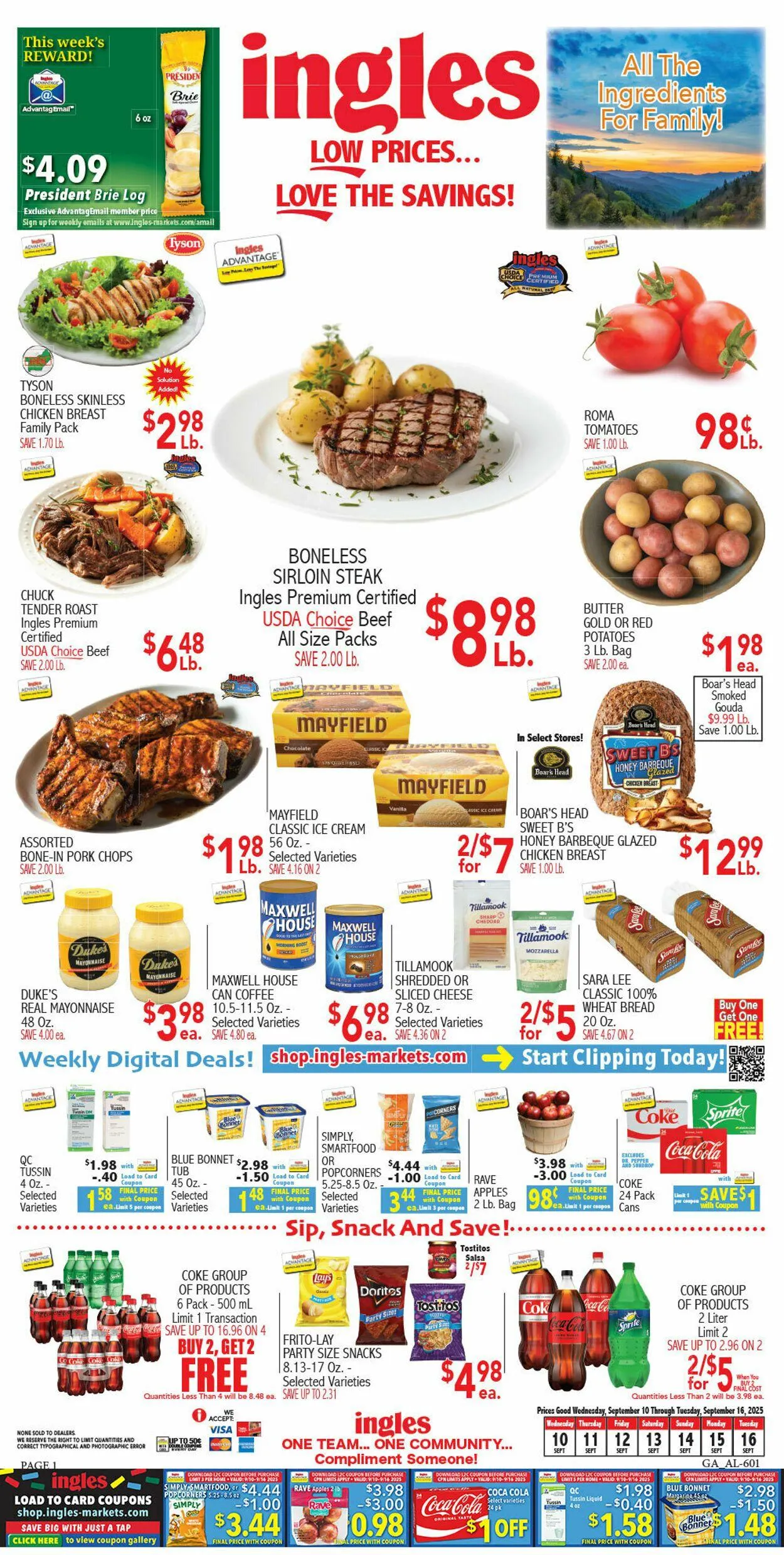 Weekly ad Ingles Current weekly ad from September 10 to September 16 2025 - Page 1