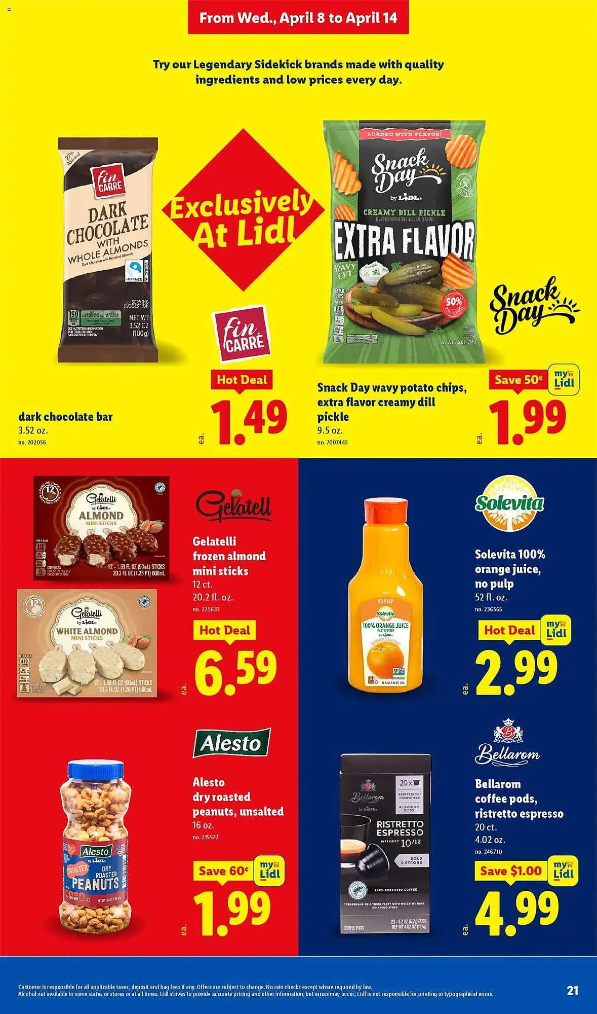Weekly promotion Lidl weekly ad spanning from April 8 to April 14 2026 - Page 21 for Catalogue 365