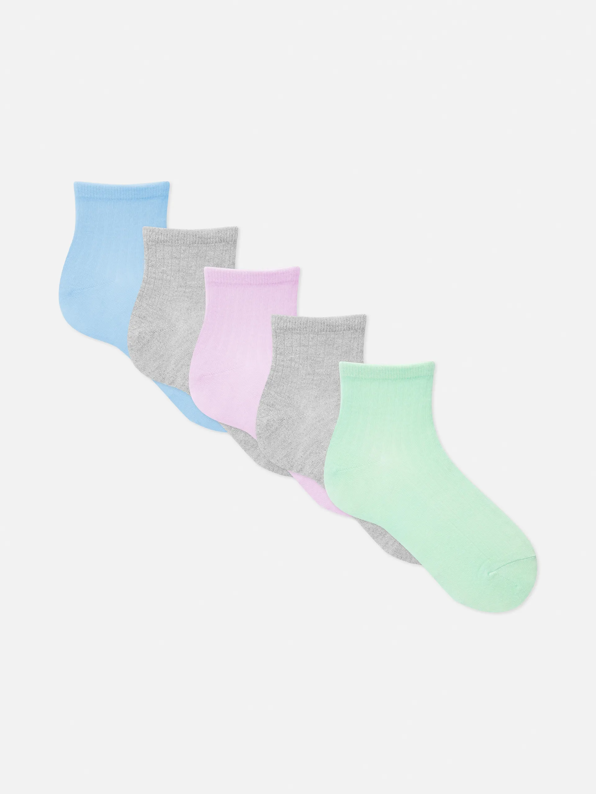 5pk Ribbed Crew Socks