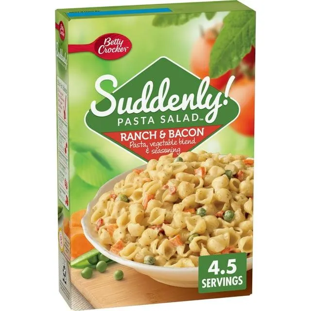 Suddenly Salad Ranch & Bacon Pasta Salad Mix with Vegetable Blend & Seasoning, 7.5 oz Box