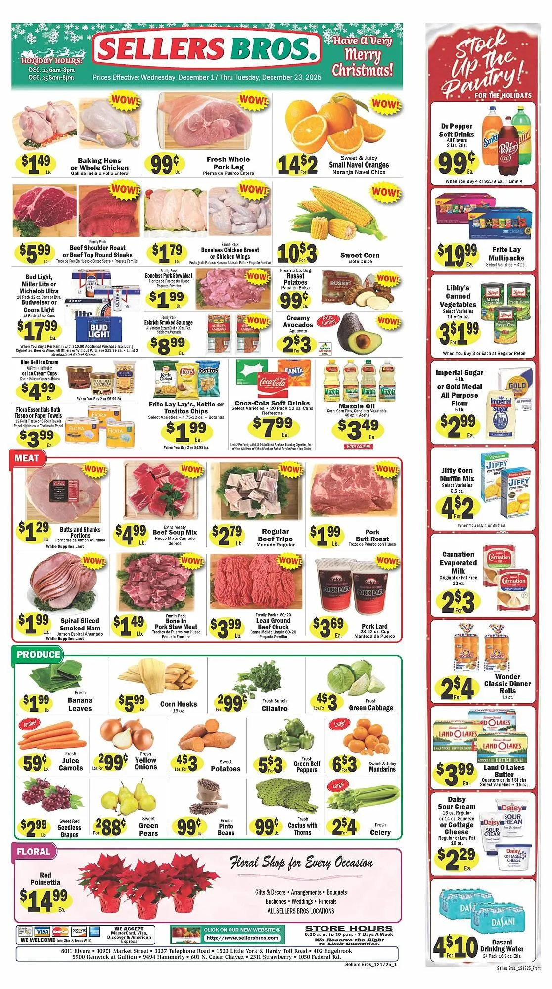 Weekly ad Sellers Bros weekly ad from December 17 to December 23 2025 - Page 1